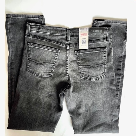 Levi's Boys Signature Slim Fit Dark Grey Denim Jeans - Picture 6 of 7